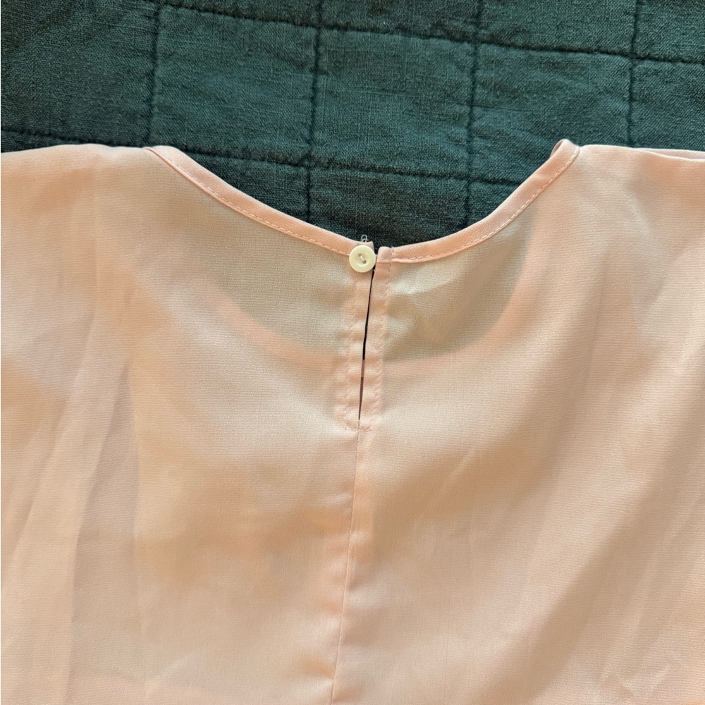 Light Pink Ruffle Sleeve Dress - Picture 4 of 4